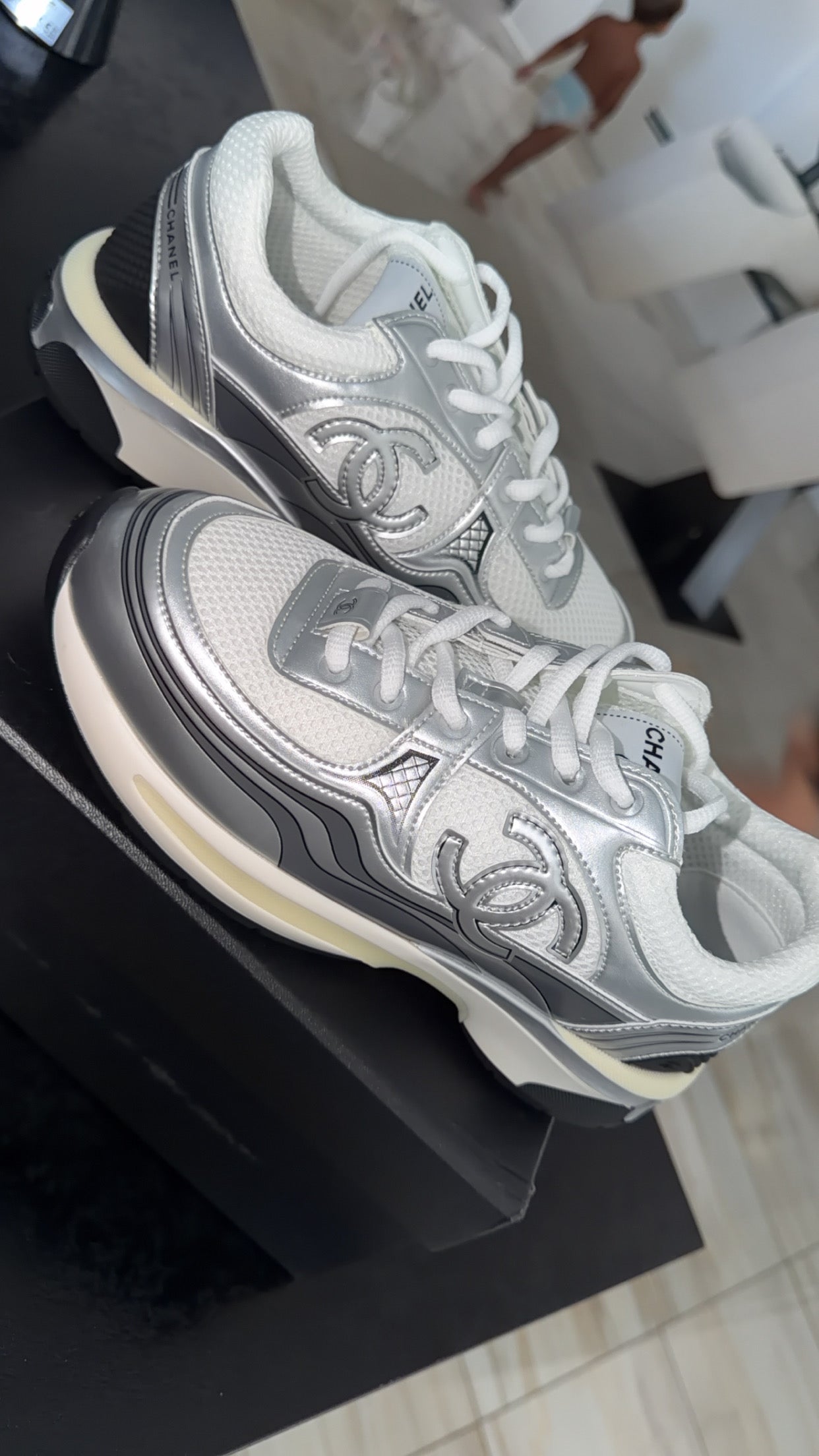 Basket Chanel Argenté