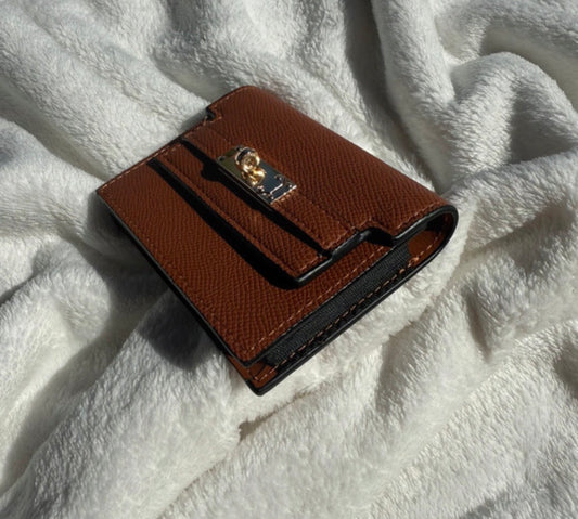 Porte Carte H Marron